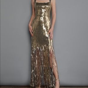Bronx and Branco Cherie gold maxi dress